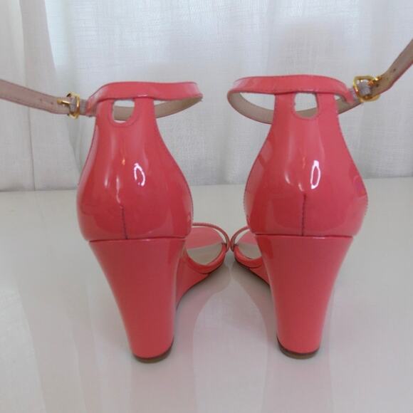 Stuart Weitzman Nudistcurve 85 Wedge Heels Salmon Womens 6 Like New - Picture 9 of 12